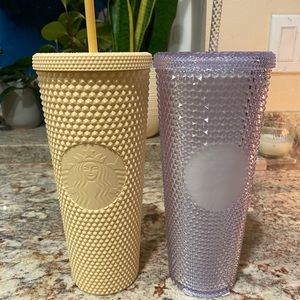 SET Starbucks Studded Tumblers